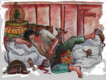 Pirate in galley